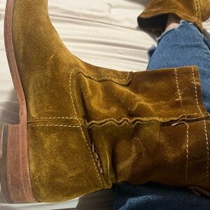 Frye cognac Suede women’s Boots 7.5
